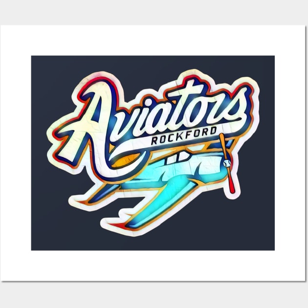 Rockford Aviators Baseball Wall Art by Kitta’s Shop